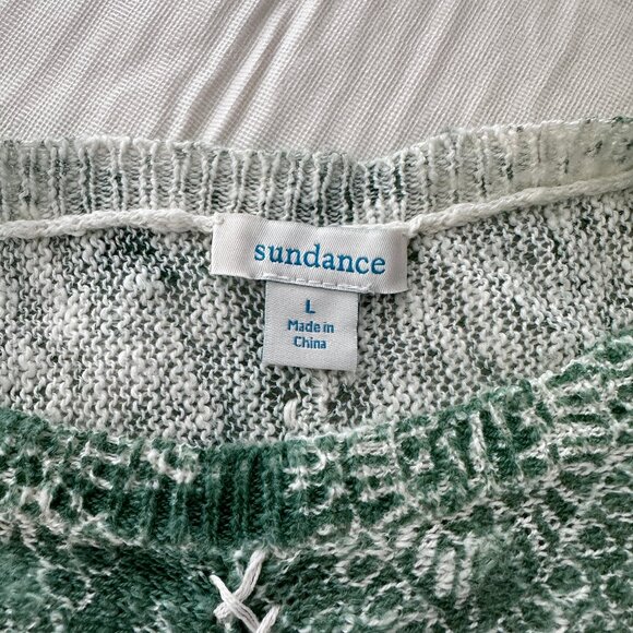 SUNDANCE | Light Knit Cotton Sweater, Size Large - Picture 6 of 6